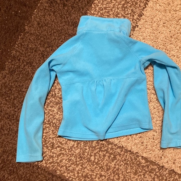 Columbia blue half zip crop sweater. - Picture 3 of 6
